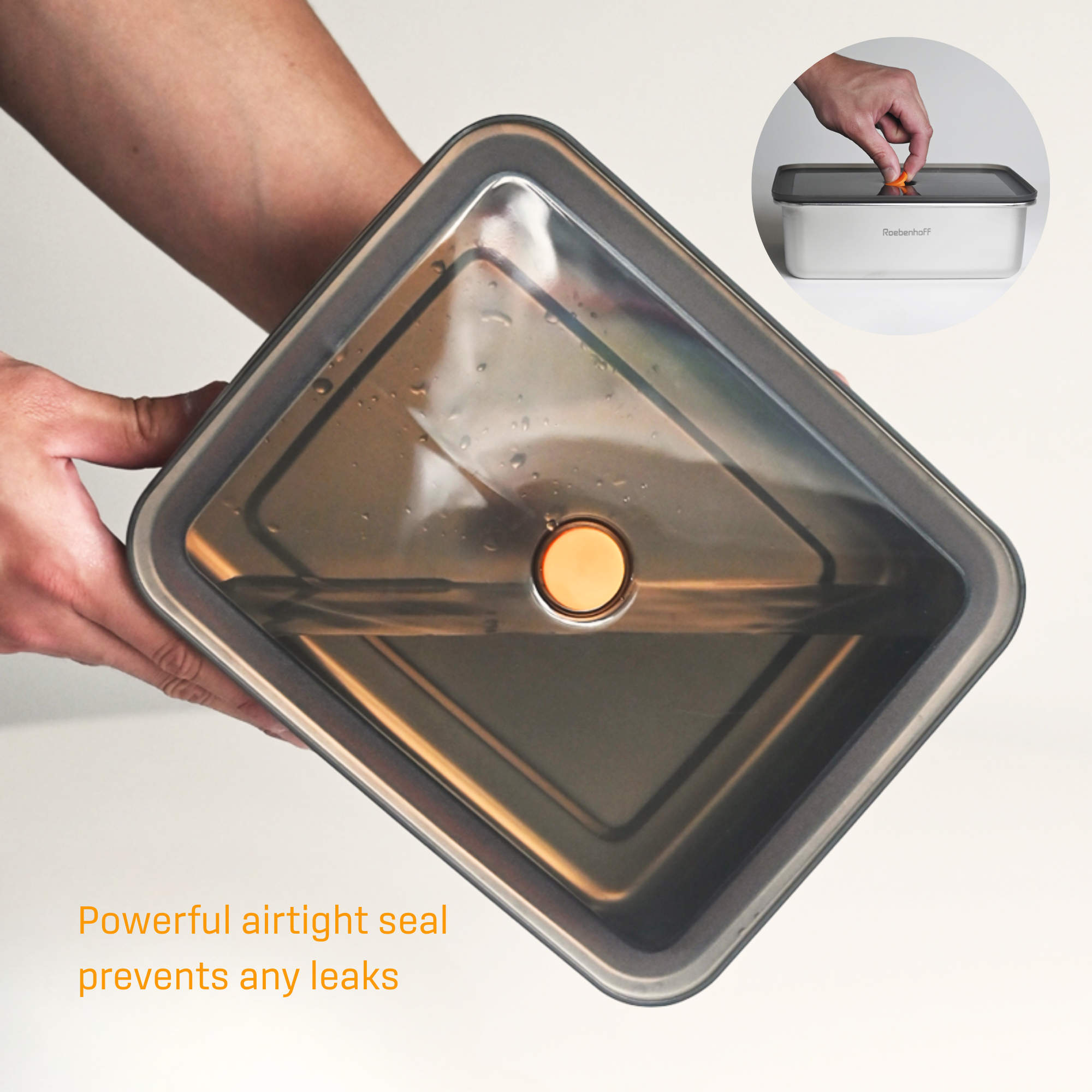 Roebenhoff 316 airtight food container 1600ml (Rectangle)