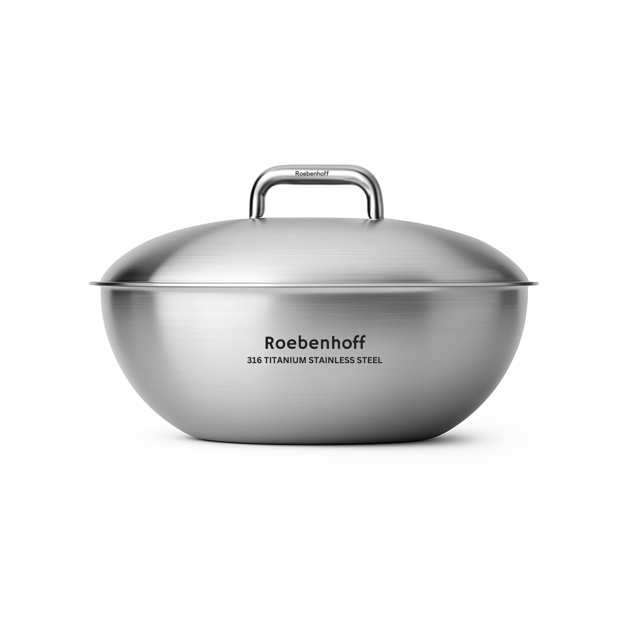 Roebenhoff - 316Ti Stainless Steel Wok 26 cm with lid