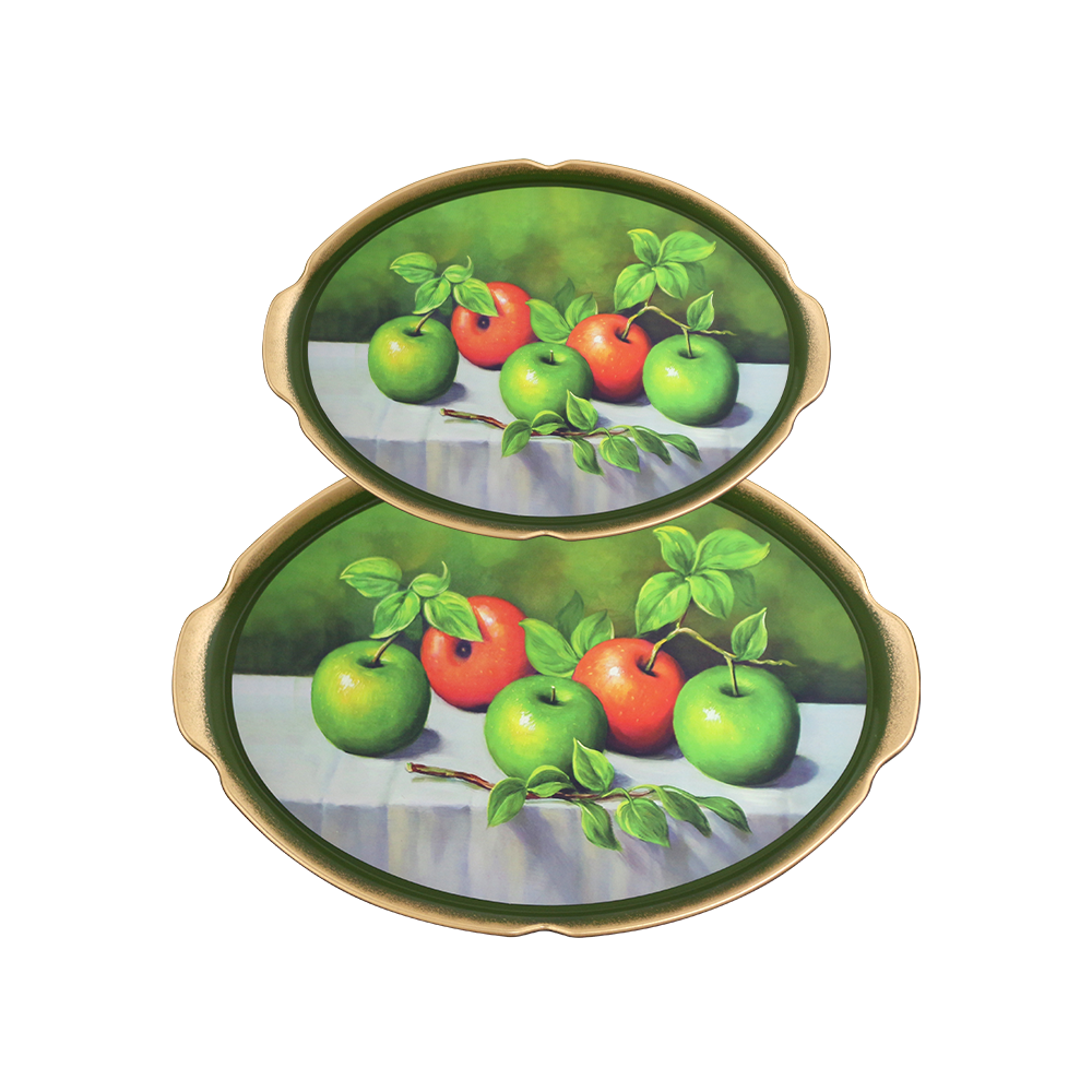 Apple 2P Set(Medium, Large) Marble, ABS