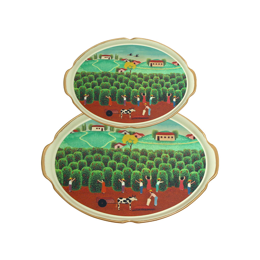 Garden 2P Set(Medium, Large) Marble, ABS