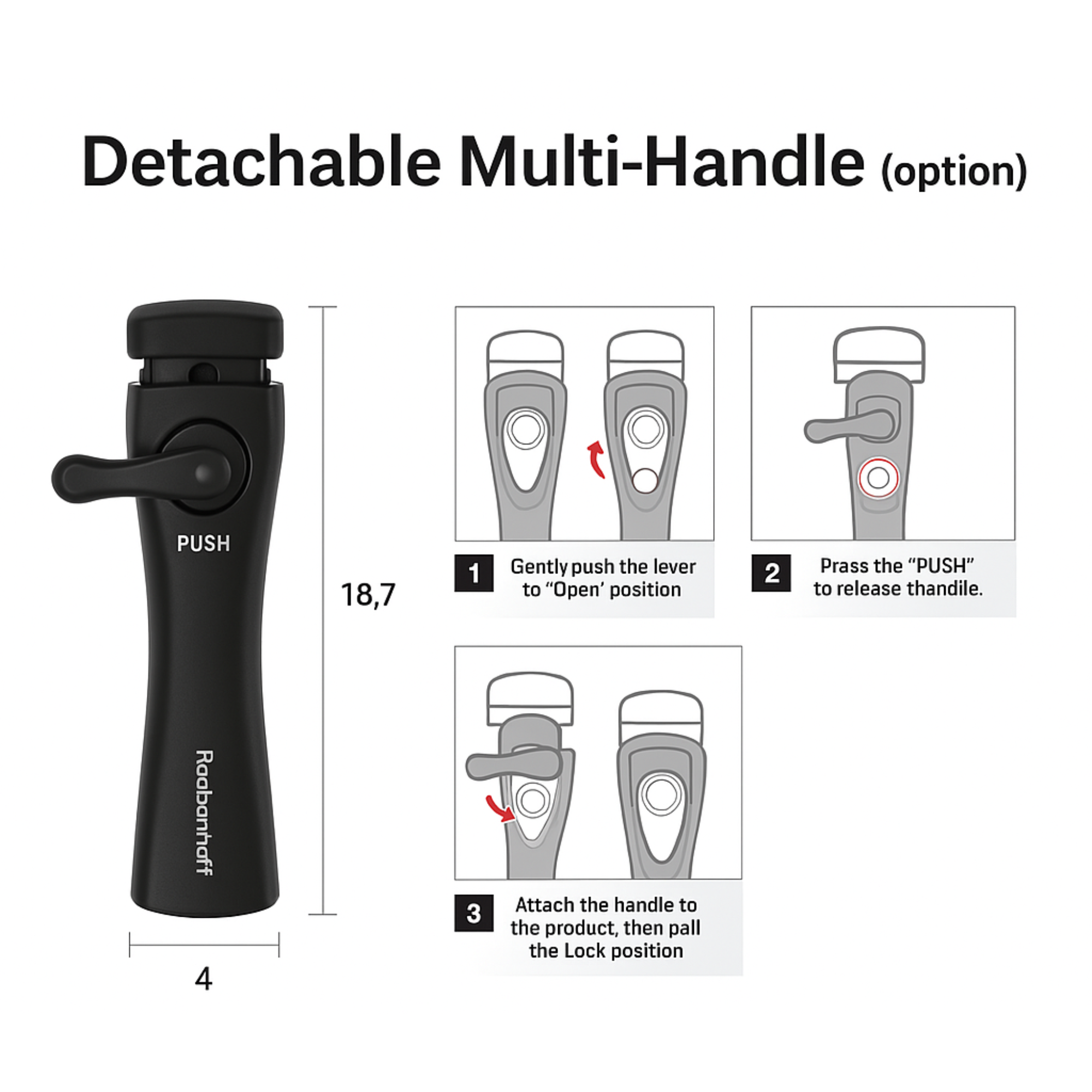 Roebenhoff - Detachable Multi Handle
